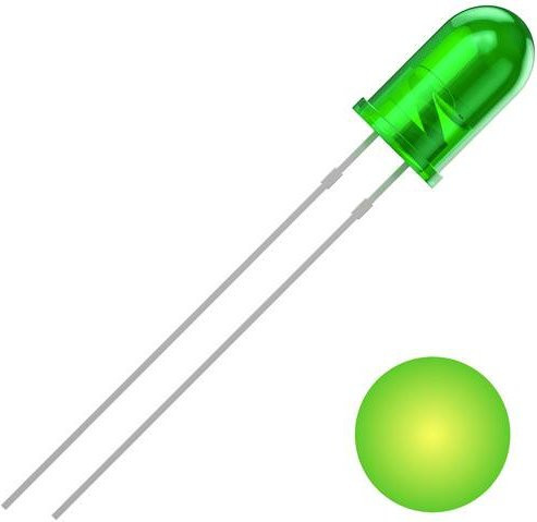 Quadrios 2111O158 LED Gelb-Grün Rund 5mm 700 mcd 30° 20mA 2V bedrahtet - Bild 1