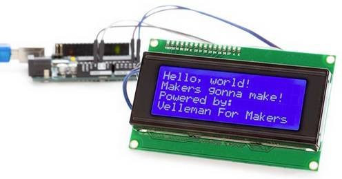 Whadda WPI450 Display-Modul mit I2C-Schnittstelle in Weiß und Blau - Bild 1