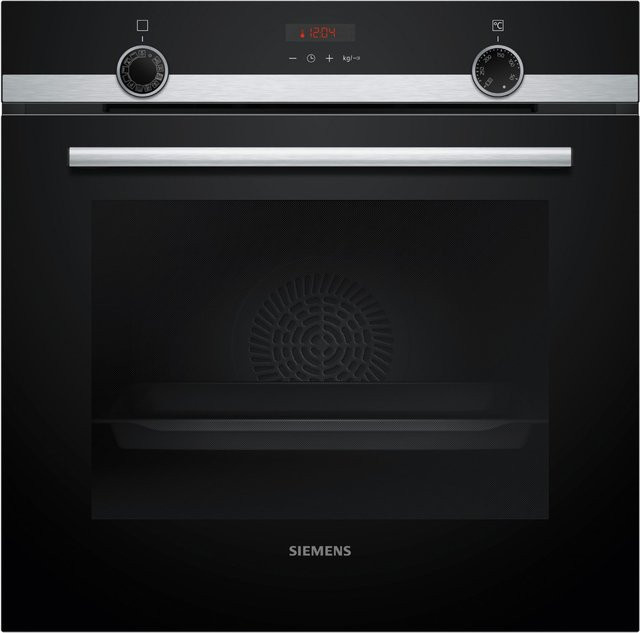 Siemens iQ300 Einbaubackofen HQ574AER3 mit Dampfunterstützung in Edelstahl und Schwarz - Bild 1
