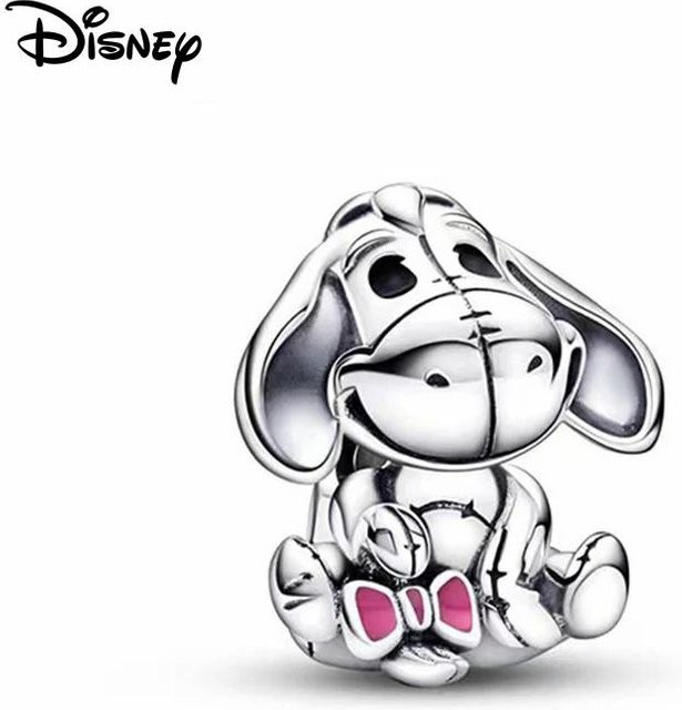 zjy8 Charm-Perle Donald Duck, 925 Silber, bordeaux, Damen - Bild 1