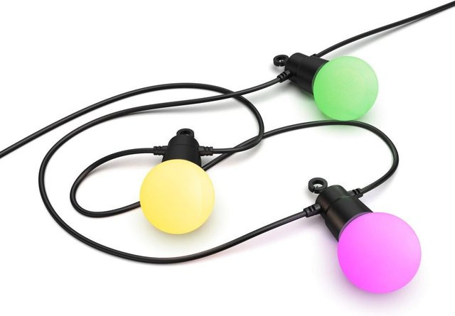 Hama Smarte LED-Lichterkette WLAN RGB Multicolour, IP44 wetterfest, 8 m, dimmbar mit Timer und App-Steuerung für Garten und Terrasse - Bild 1