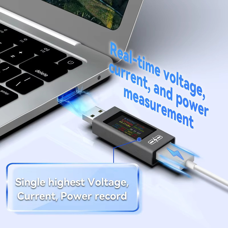 POROMETISTO UT01U USB-C Tester: DC-Spannungsmesser, Amperemeter und Leistungsmesser für 4-30 V und 0-6,5 A sowie Kapazitätstester - Bild 5