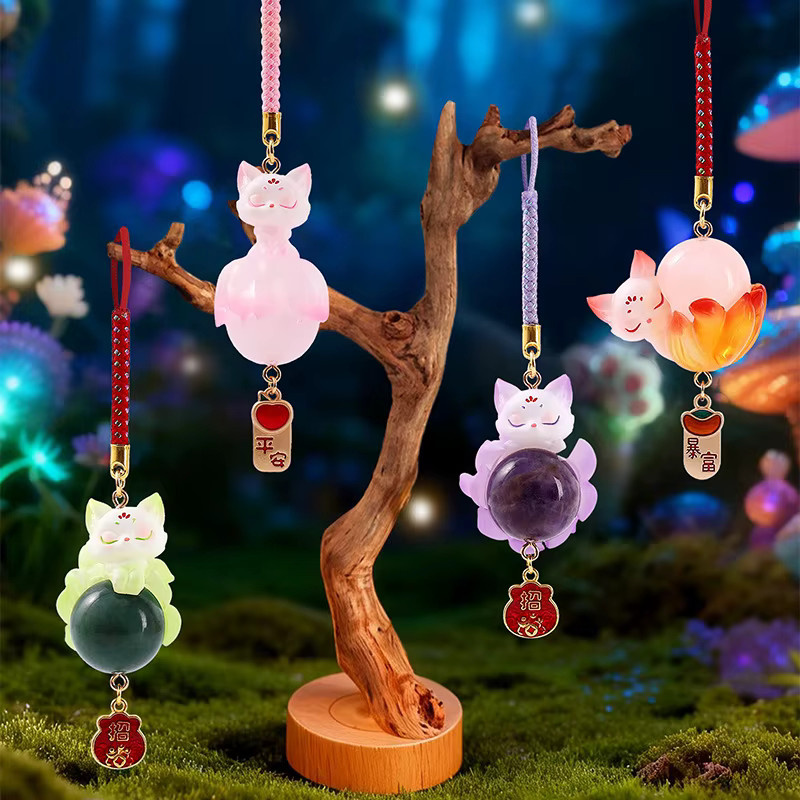 Bandai Neun-Schwänziger Fuchs Blind Box Kristallanhänger, Ornament - Bild 3