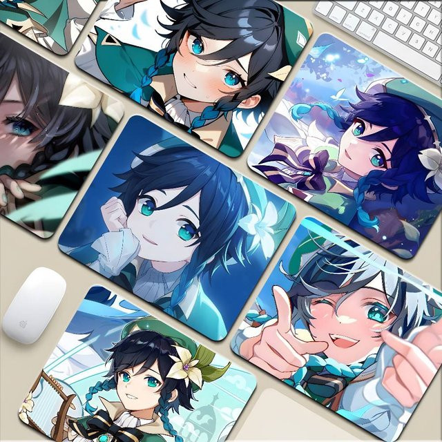 Genshin Impact Barbatos Venti Mousepad Motiv Multicolor rutschfestes Deskpad für Maus und Tastatur - Bild 1