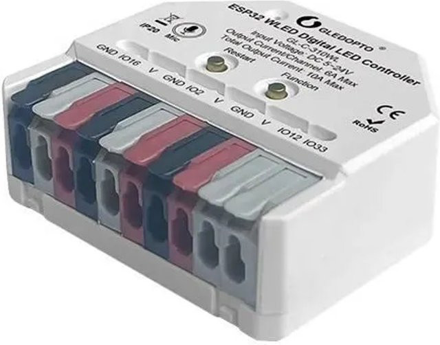 GLEDOPTO Unterputzaktor ESP32 WLED 3-Kanal mit Musikfunktion RGB 5-24 V - Bild 1