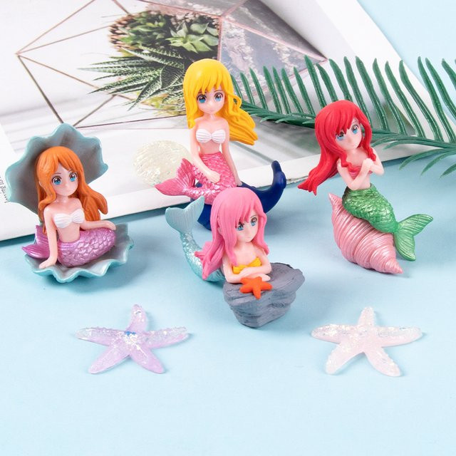 cyuan Meerjungfrauenschwanz Cupcake Topper, Meerjungfrau Kuchen Topper - Bild 1