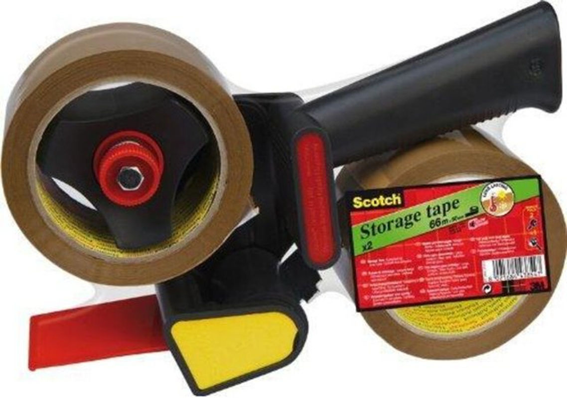 3M Scotch Handabroller H-180 aus Metall in Schwarz für Verpackungsklebeband bis 50 mm Breite und 66 m Länge - Bild 2