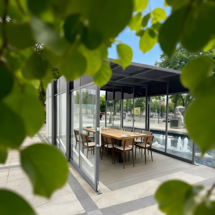 Mobiles Push-Pull-Schrumpfzelt als Outdoor-Wintergarten und einziehbarer Sonnenschirm für dein individuelles Restaurant - Bild 5