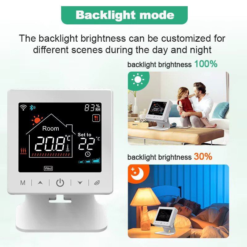 Tuya Smart Wifi Kessel Thermostat Weiß – Drahtloser RF433 Temperaturregler für Heizung kompatibel mit Alexa und Google Home - Bild 2