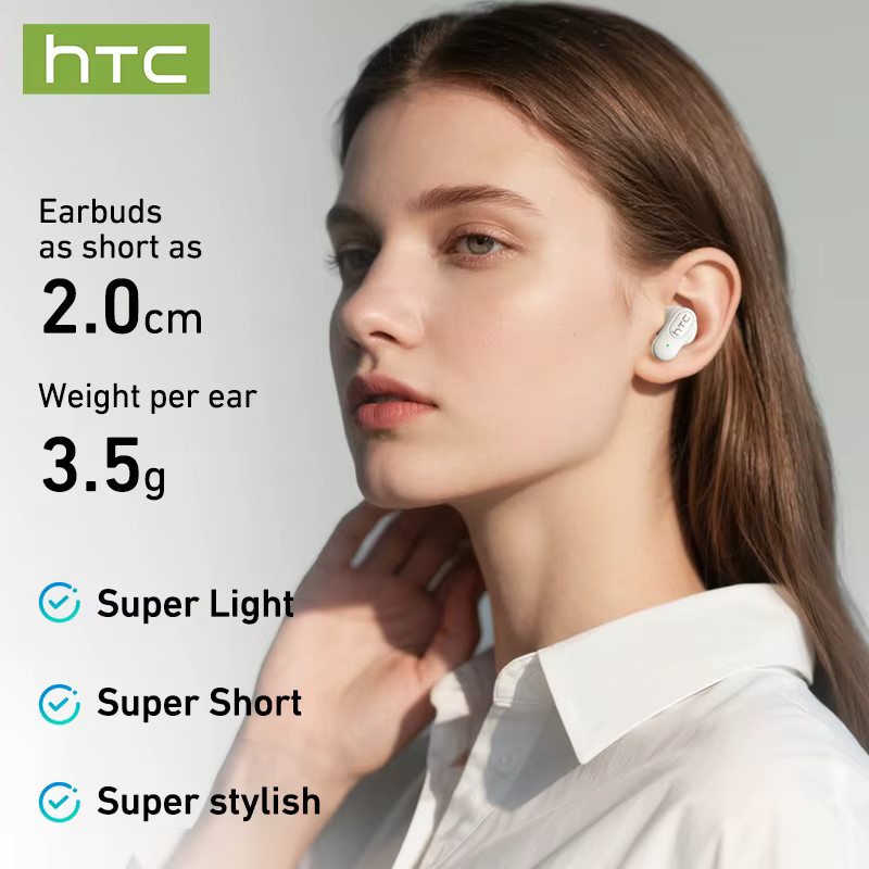 HTC NE51 TWS Kabellose Bluetooth 6.0 Ohrhörer mit KI-Übersetzer, ENC Geräuschunterdrückung und IPX5 Wasserdichtigkeit, HiFi Stereo-Kopfhörer mit 14,2mm Treibern - Bild 3