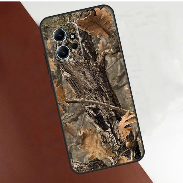 Camouflage Jagd Handyhülle für Xiaomi Redmi Note 9 10 11 12 13 14 15 Pro Plus und Redmi 10C 12C 13C 14C in Multicolour/Braun - Bild 1