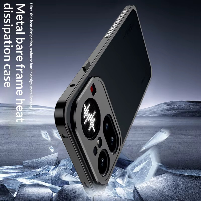 Stoßfeste Bare-Skin-Hartschalen-Schutzhülle aus Aluminium für Nothing Phone 4a 3a Pro Lite 3 in Blau - Bild 5