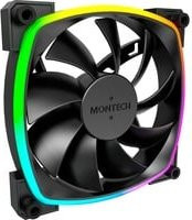 Montech AX120 PWM ARGB Gehäuselüfter Schwarz Multicolour B/H/T: 120 x 120 x 25 mm - Bild 1