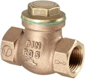Oventrop Rückschlagklappe DN 15, G 1/2, PN 16, Innengewinde aus Messing in Gold - Bild 1