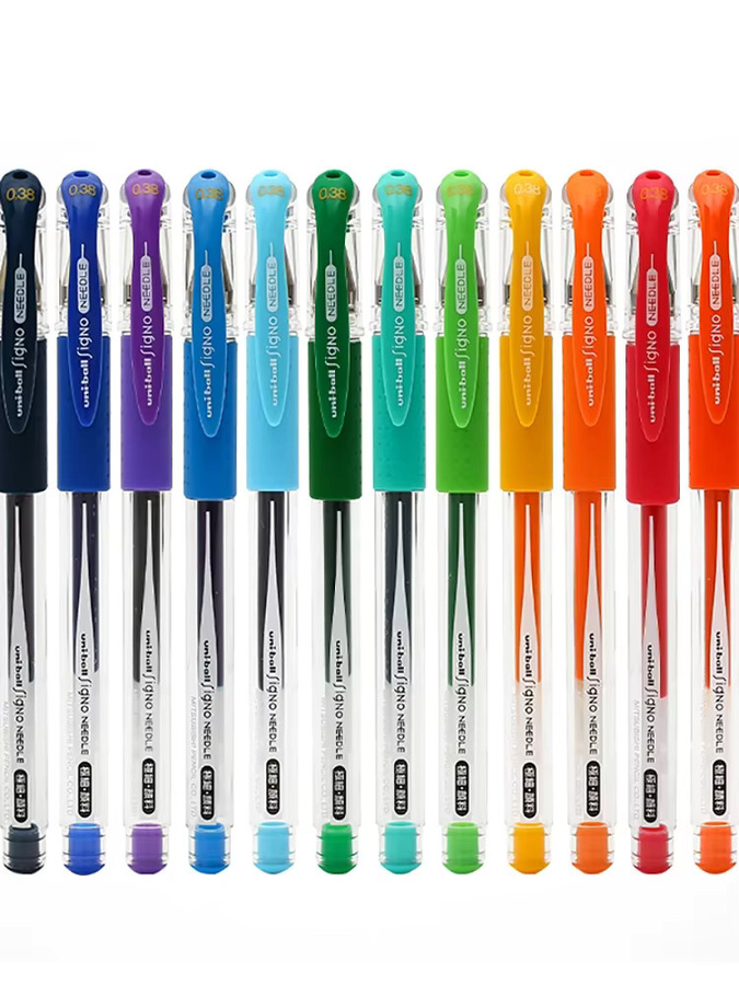 Uniball Signature Kugelschreiber UM-151 Farbgelstifte in 15 Farben mit 0,38 mm Stiftstärke - Bild 4