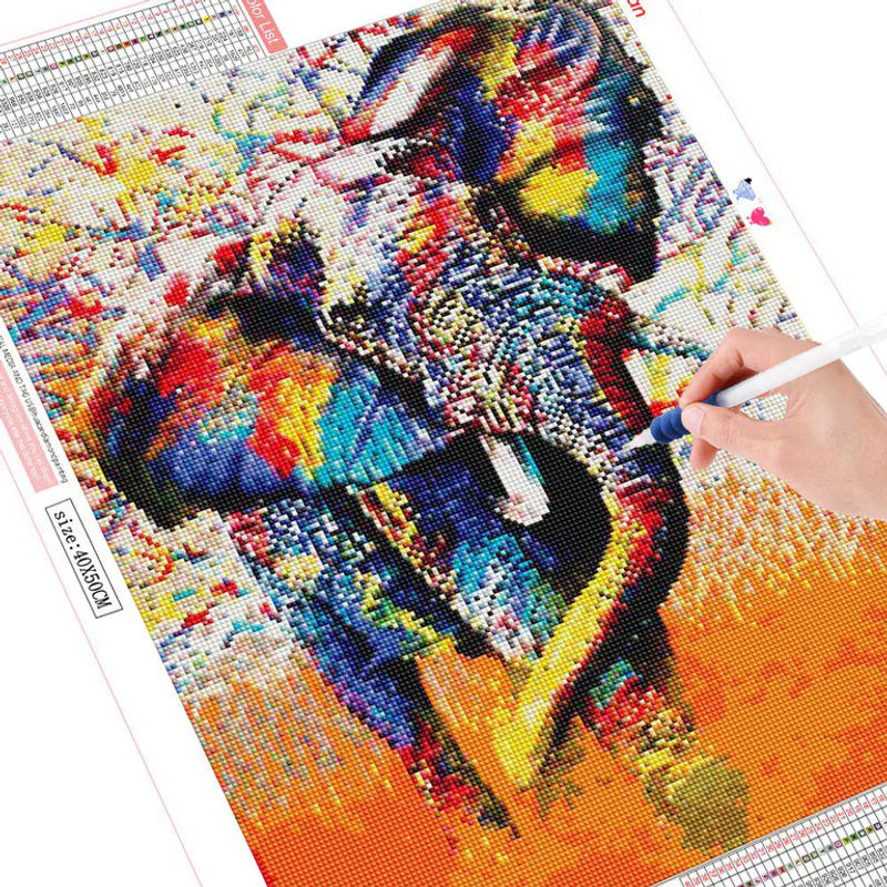 FIYO Diamond Painting Set Afrika Elefant als 3D DIY Diamantmalerei in Mehrfarbig, B: 30 cm x H: 20 cm - Bild 3