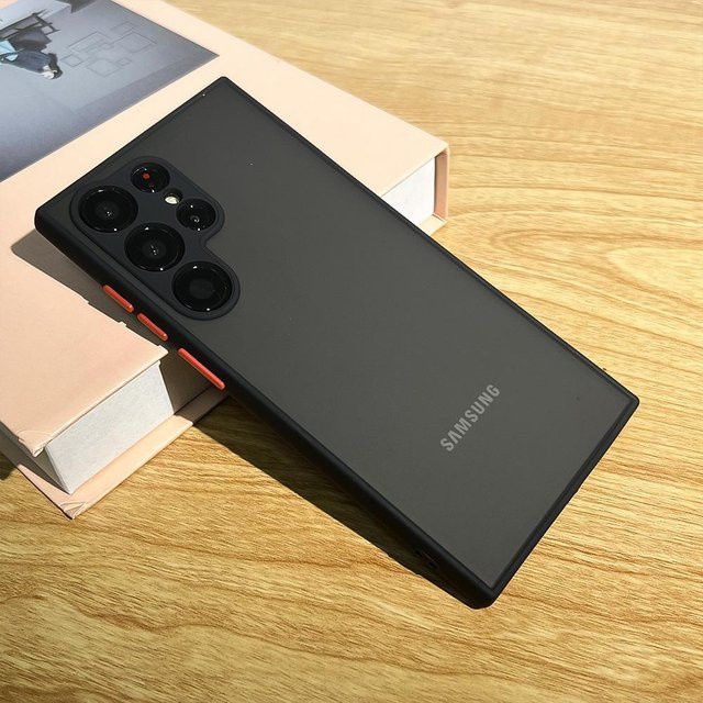 Stoßfeste Luxus Aroma Schutzhülle für Samsung Galaxy S24 S23 S22 S21 S20 Ultra 5G und FE in Black und Transparent mit angenehmem Hautgefühl - Bild 1