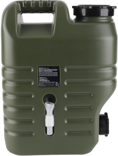Fishine Wasserkanister mit Wasserhahn, 12 l, Schwarz - Bild 1