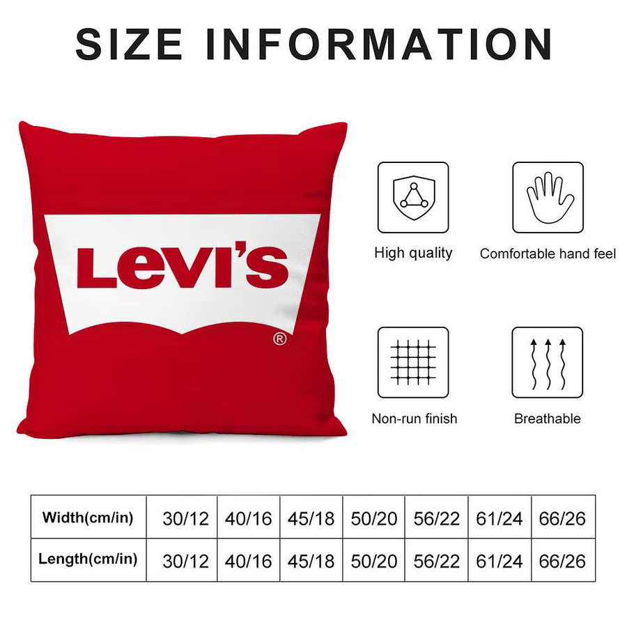 L-Levis Kissenbezug quadratisch in Weiß und Rot mit verdecktem Reißverschluss, Breite: 30 cm, Höhe: 30 cm - Bild 3