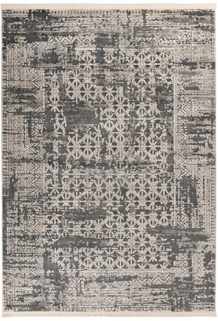 Kayoom Kurzflorteppich Adela 325 Grau im Vintage Look, B/H/T: 80 x 150 x 1,3 cm - Bild 1