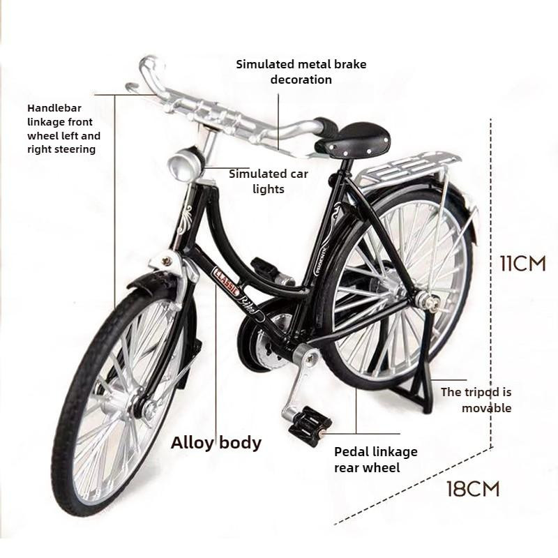 Linyi toy Fahrrad Bausatz 1:10 schwarz Metall - Bild 2