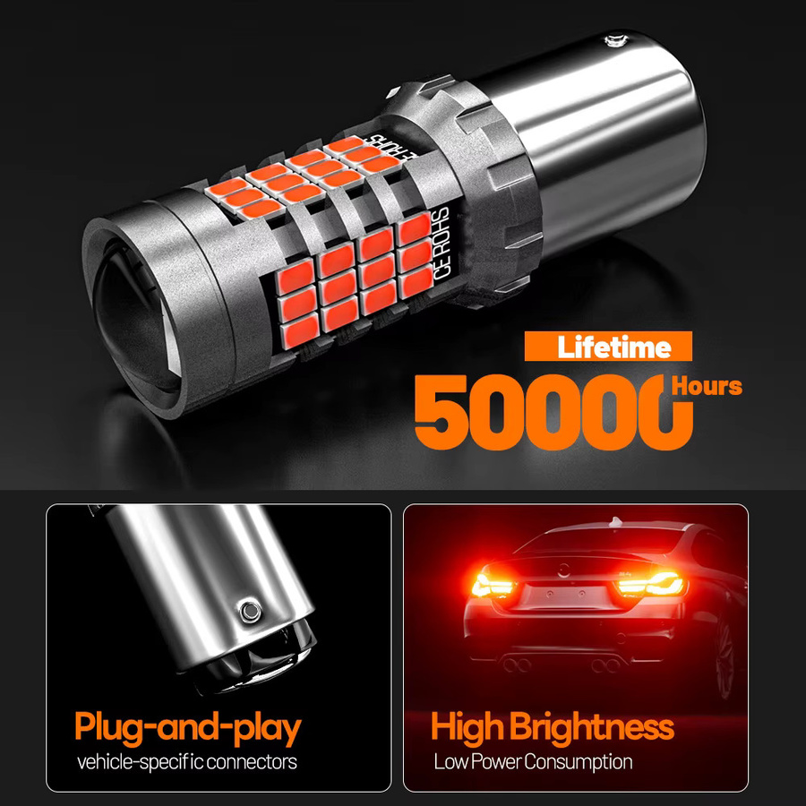 2 Stück LED Bremslicht Lampen P21/5W 1157 BAY15D Canbus für Renault Grand Scenic Laguna Sport Logan Master Megane Twingo - Bild 5