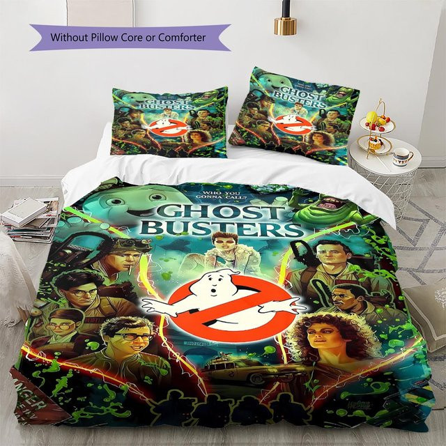 Ghostbusters Bettwäsche-Set mit Bettbezug und 2 Kissenbezügen, Mehrfarbig, B/T/H: 200 x 220 cm - Bild 1