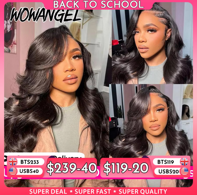 Wow Angel HD Lace Front Perücke, Body Wave, 250% Virgin Hair - Bild 1