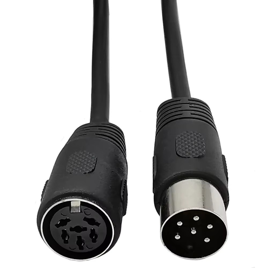 BSN 6-Pin DIN Audio- und Videokabel Stecker-Stecker/Stecker-Buchse in Schwarz - Bild 4