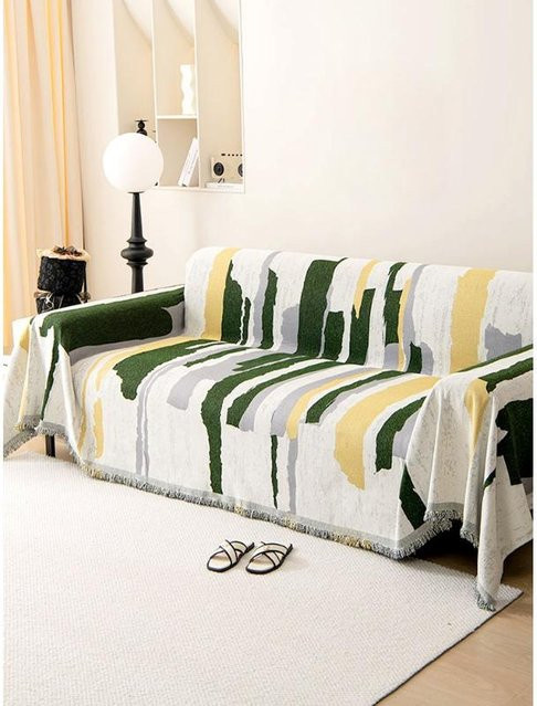 Super Six Chenille Sofabezug in Bunt, Einteilige Universal-Abdeckung für dein Sofa, B/B: 180 x 130 cm - Bild 1