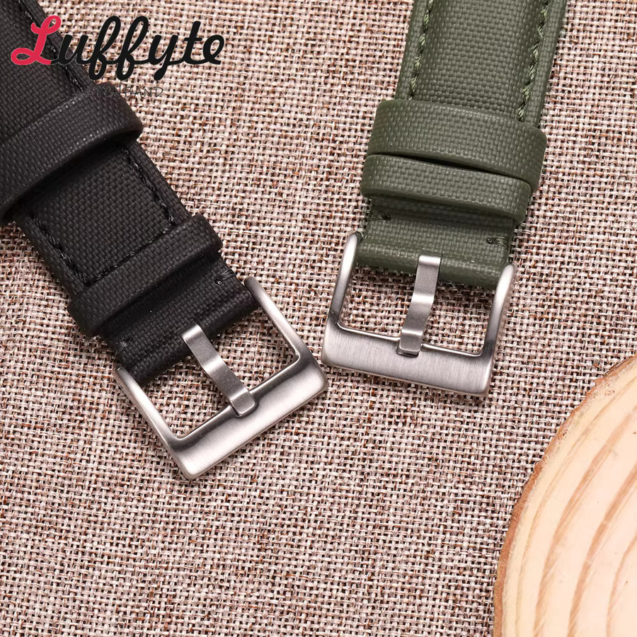 luffyte Uhrenarmband Nylon, Schwarz, Unisex, 20mm, 22mm - Bild 3