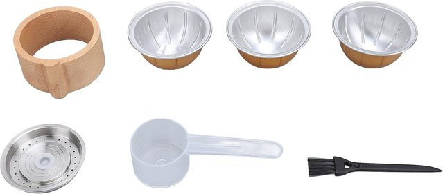 CosyHome Wiederverwendbare Kaffeekapseln mit Löffel und Bürste als nachfüllbares Kaffeepad-Set für die Vertuo-Kaffeemaschine L - Bild 1