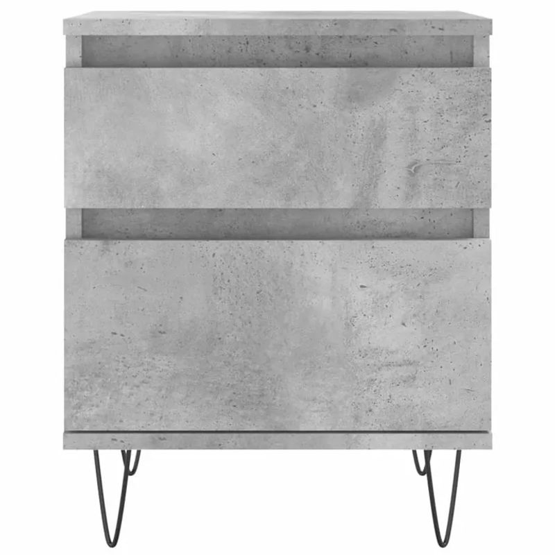 Vidaxl Nachttische im Industrial Design, 2er-Set, Grau, B/T/H: 40 x 35 x 50 cm - Bild 5