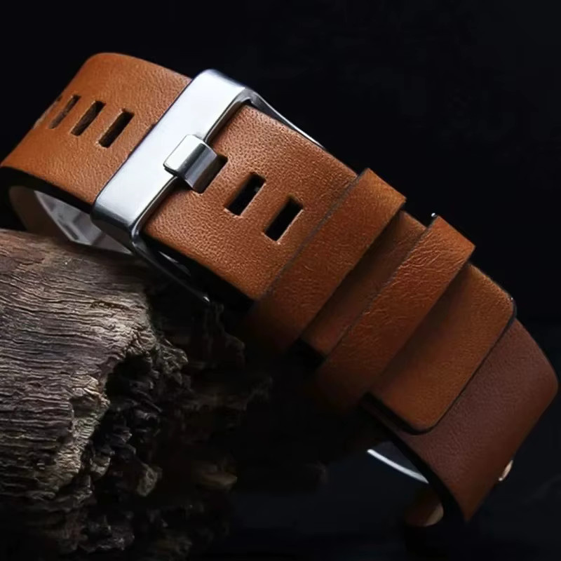 CAOWTAN Uhrenarmband Leder, brown, Unisex, Mi band 8, Mi band 9 pro, Redmi Watch4, Redmi Watch5 - Bild 2