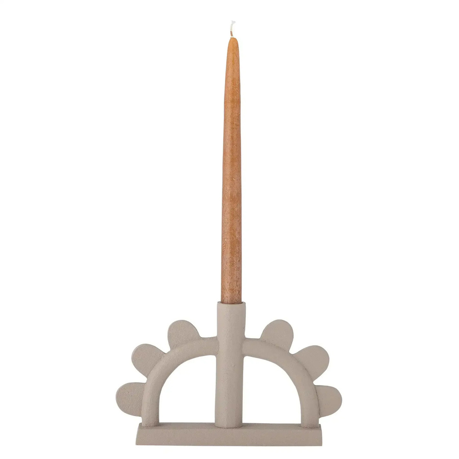 Bloomingville Kerzenhalter Kanza aus Aluminium in Beige im skandinavischen Design - Bild 1
