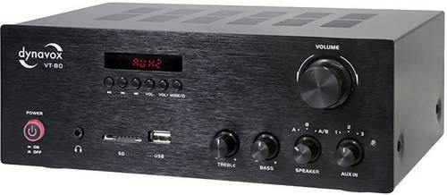 Dynavox VT-80 Stereo-Verstärker in Schwarz mit Bluetooth und USB - Bild 1