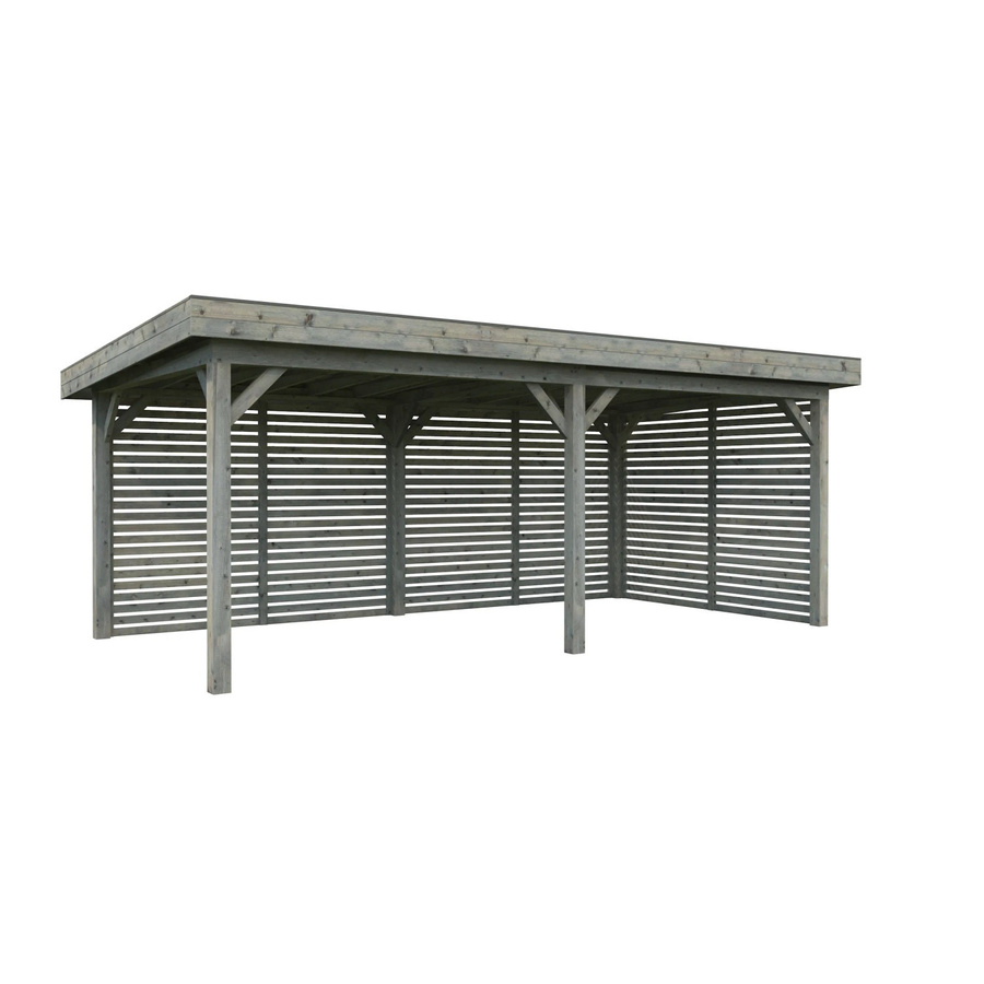 Palmako Pavillon Lenna Set 309 aus Fichtenholz in Grau mit Pultdach, B/H/T: 588 x 245 x 300 cm - Bild 2
