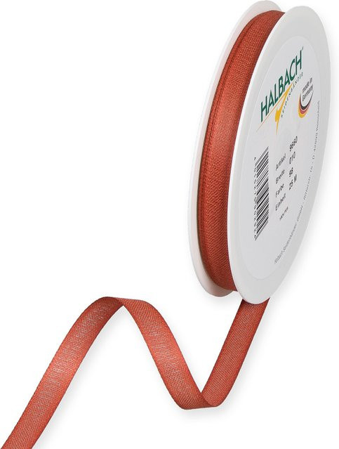 Halbach Dekoband in Baumwolloptik aus Polyester, Farbe: Rosenholz, Breite: 10 mm, Länge: 7 m - Bild 1
