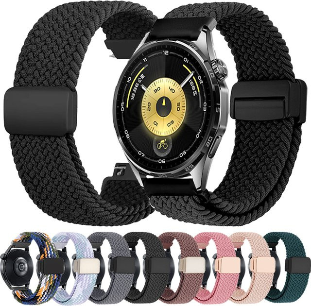 Huawei Uhrenarmband Nylon, Schwarz, Unisex - Bild 1