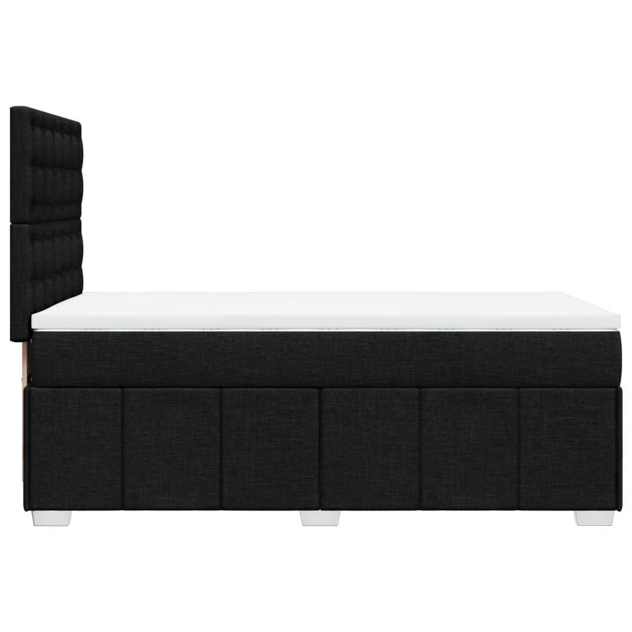 vidaXL Boxspringbett Hybrid mit Matratze und Taschenfederkern, Schwarz/Weiß, B/T: 80 x 200 cm - Bild 3