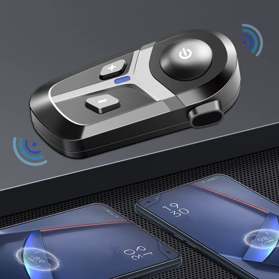 XINOWY L1 Motorradhelm Bluetooth Headset in Schwarz mit CVC Noise Control, BT5.3 und IPX6 wasserdicht und staubdicht - Bild 4