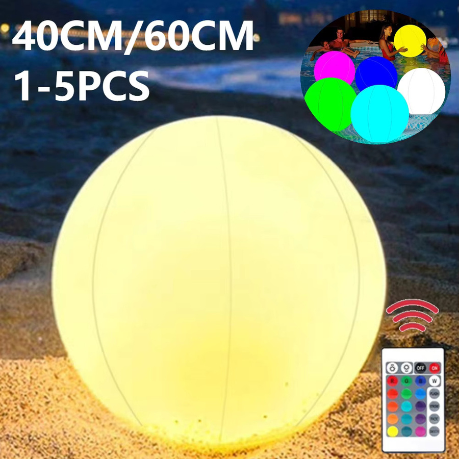 ATUOTIN LED-Leuchtkugel mit Fernbedienung, IP68 wasserdichte schwimmende Poollampe in Multicolor, Durchmesser: 60 cm - Bild 2