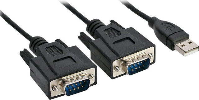 INLINE USB zu Seriell Adapterkabel USB-A auf DB-9 Schwarz, Länge: 1,5 m - Bild 1