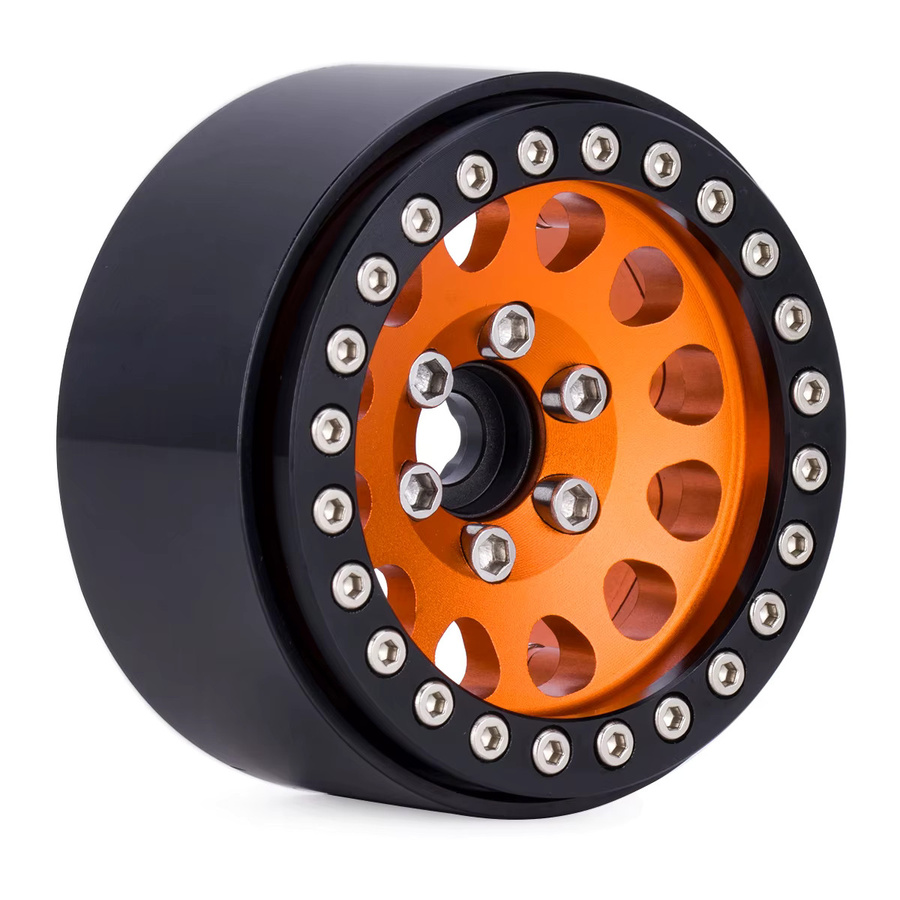 Fimonda Beadlock-Räder aus Aluminium, 1:10, Orange, 4-teiliges Set - Bild 2
