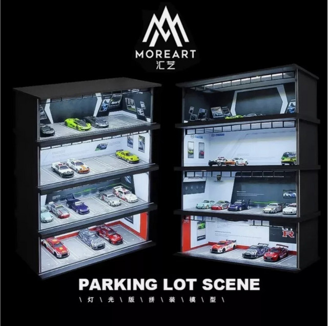 MoreArt&TimeMicro HKS Yokohama RocketBunny Montage-Diorama, 1:64, mit LED-Beleuchtung - Bild 1