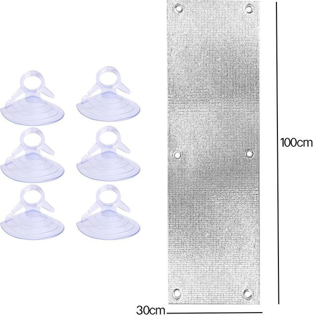 Binchi Outdoor Product Sonnenschutz für Glasfenster und Wintergarten mit Aluminiumfolie zur UV-Absorbtion und Wärmespeicherung in Schwarz und Silber - Bild 1
