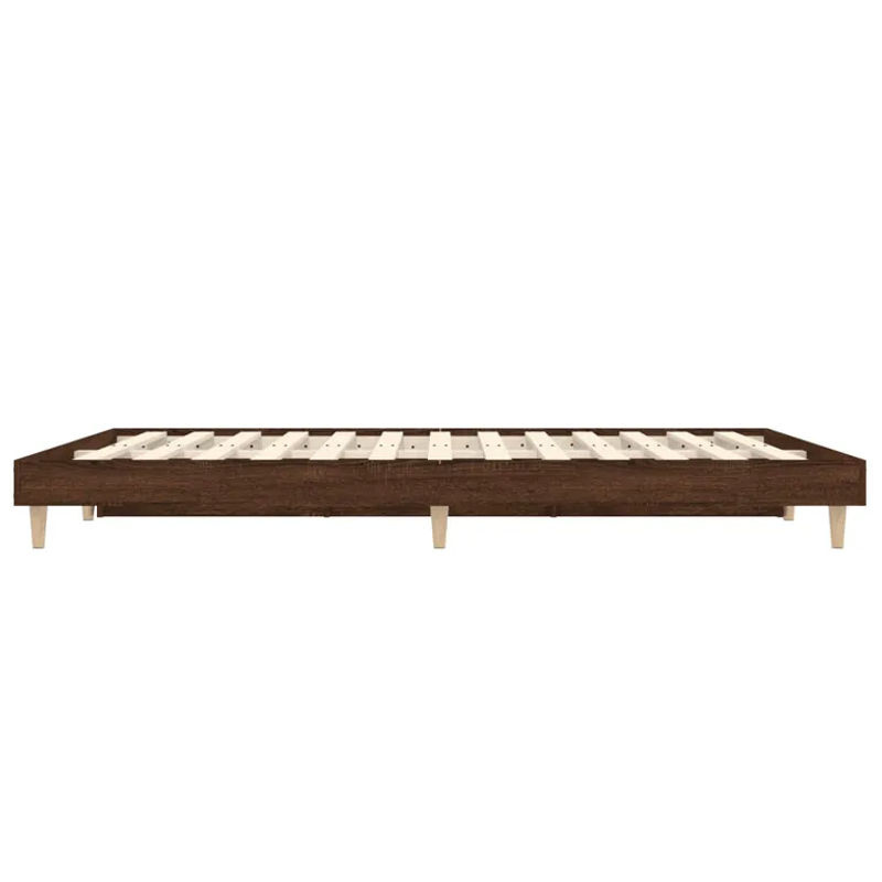 Vidaxl Bett ohne Matratze in Braun im minimalistischen Design, B/T: 120 x 190 cm - Bild 2