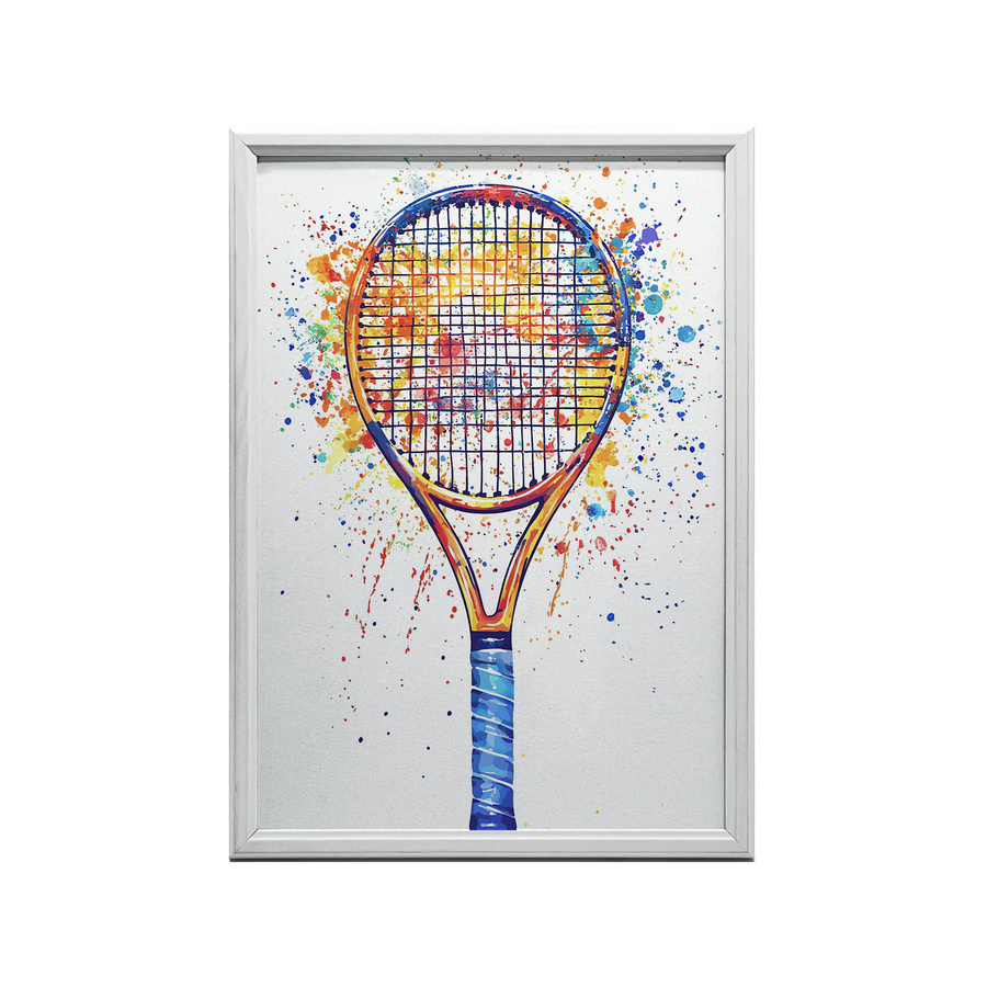 Plakat Fröhliche Tenniswelt von iKable in Multicolor mit dunkelbraunem Holzrahmen, B/H: 30 x 40 cm - Bild 2