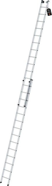 PROREGAL Sprossen-Schiebeleiter 2-teilig ohne Traverse in Silber, 2 x 14 Sprossen - Bild 1