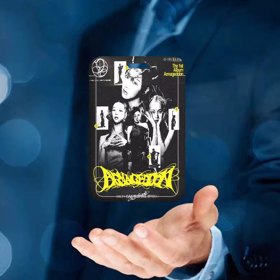 Kpop A-Aespa Arbeitskartenhalter mit langem Schlüsselband und Namensschildhalter aus Kunststoff - Bild 5